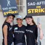 Danielle Nicolet Instagram - #UNIONSTRONG💪🏽 - Grateful to have such a wonderful base of friends to be on the picket lines with! All of @sagaftra & @wgawest are sticking together fighting the good fight!