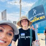 Danielle Nicolet Instagram - #UNIONSTRONG💪🏽 - Grateful to have such a wonderful base of friends to be on the picket lines with! All of @sagaftra & @wgawest are sticking together fighting the good fight!