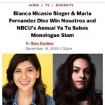 Danielle Nicolet Instagram - I am SO PROUD to have been a judge for this incredible event for Nosotros! Major congrats to the winners: @biancasinger & @marifer_diez_b for writing an outstanding script, and giving me all the feels performing her monologue. Felicidades to ALL of the impressive participants who gave it their all! AND massive claps to 2 of my favorite people: Director Hector Felix @zzyzxdigital and producer Joel Gonzales @joel_m_gonzales who absolutely killed it!!!! Felicitaciones a todas las personas talentosas que trabajaron tan duro! You can see all this incredible work for yourself at yatusabes.org - please go check it out and support! 👏🏽 🥂