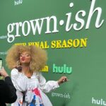 Dara Reneé Instagram - Thank you so much @grownish for allowing me to come to your beautiful premiere!!!🌻💞🥹 Designed by: @auntfunkyscloset Hair and makeup by : Me!!🌃😋💞