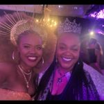 Dara Reneé Instagram - Thank You @marsaimartin for such a magical night!!! HAPPY BIRTHDAY QUEEN!!!😭❤️❤️👑👑🎉🎉. Also this is the first dress I’ve ever designed from SCRATCH!!! From the corset to the skirt yall!! Took a min but thank you @auntfunkyscloset for designing the sheer skirt that I made into a cape and then back to a skirt 😭❤️❤️