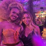 Dara Reneé Instagram - Thank You @marsaimartin for such a magical night!!! HAPPY BIRTHDAY QUEEN!!!😭❤️❤️👑👑🎉🎉. Also this is the first dress I’ve ever designed from SCRATCH!!! From the corset to the skirt yall!! Took a min but thank you @auntfunkyscloset for designing the sheer skirt that I made into a cape and then back to a skirt 😭❤️❤️