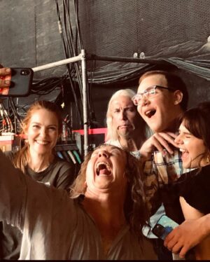 Darby Stanchfield Instagram - Do villains always have more fun?!? 
1- caption this..📸
2- a Bode dead lift 💀
3- a Nina dead lift 💀😳
4- Ellie are ok, are you ok Ellie?! 😰
5-life of the party 🎉
6- all around phenomenal person 🌟