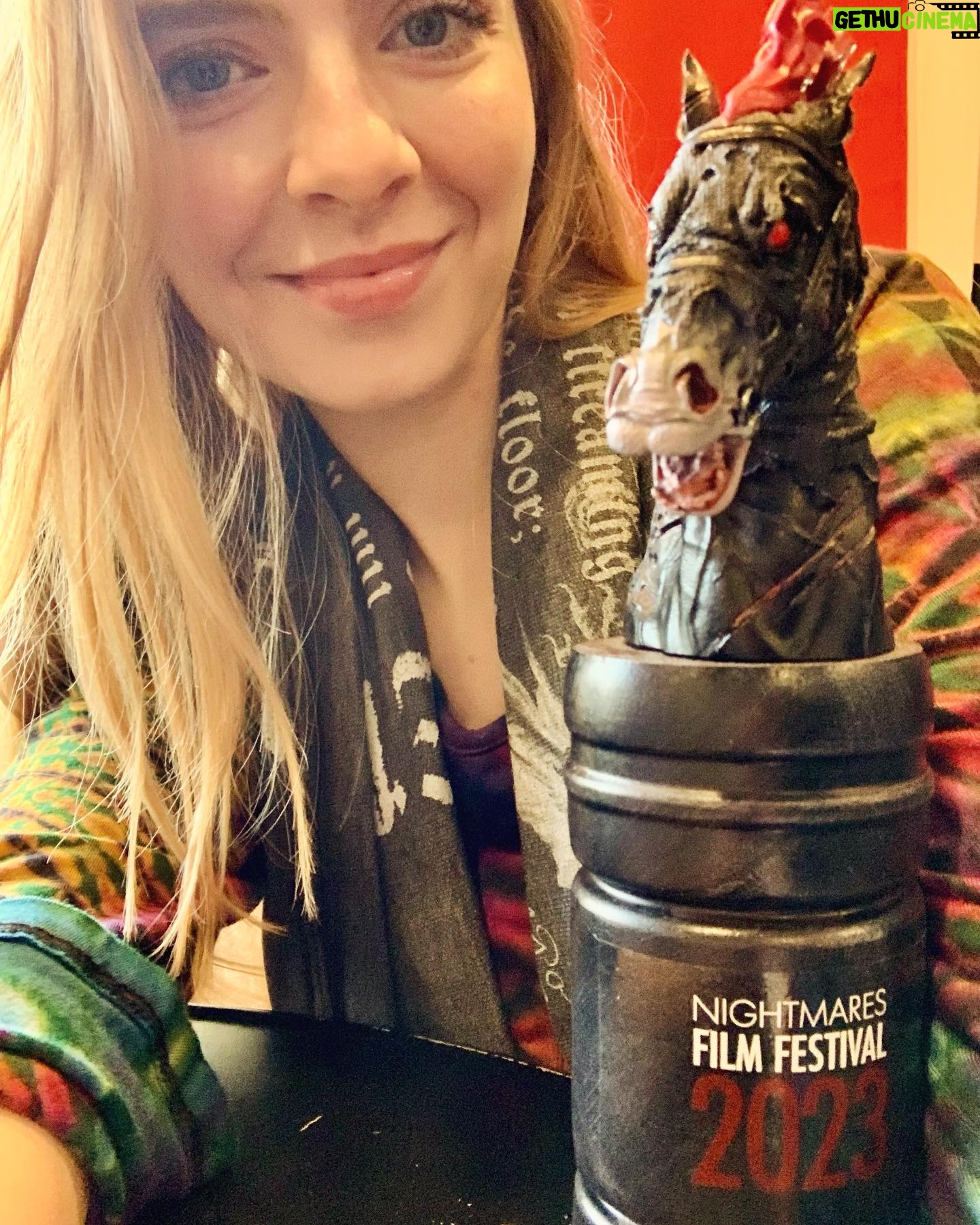 Darcy Rose Byrnes Instagram - I got my Nightmare (before Christmas!) Thank-you @nightmaresfilmfest for the recognition, and @theredharring for being an amazing director (and a fun hang) 🫶 #Floater #horror #nightmarebeforechristmas