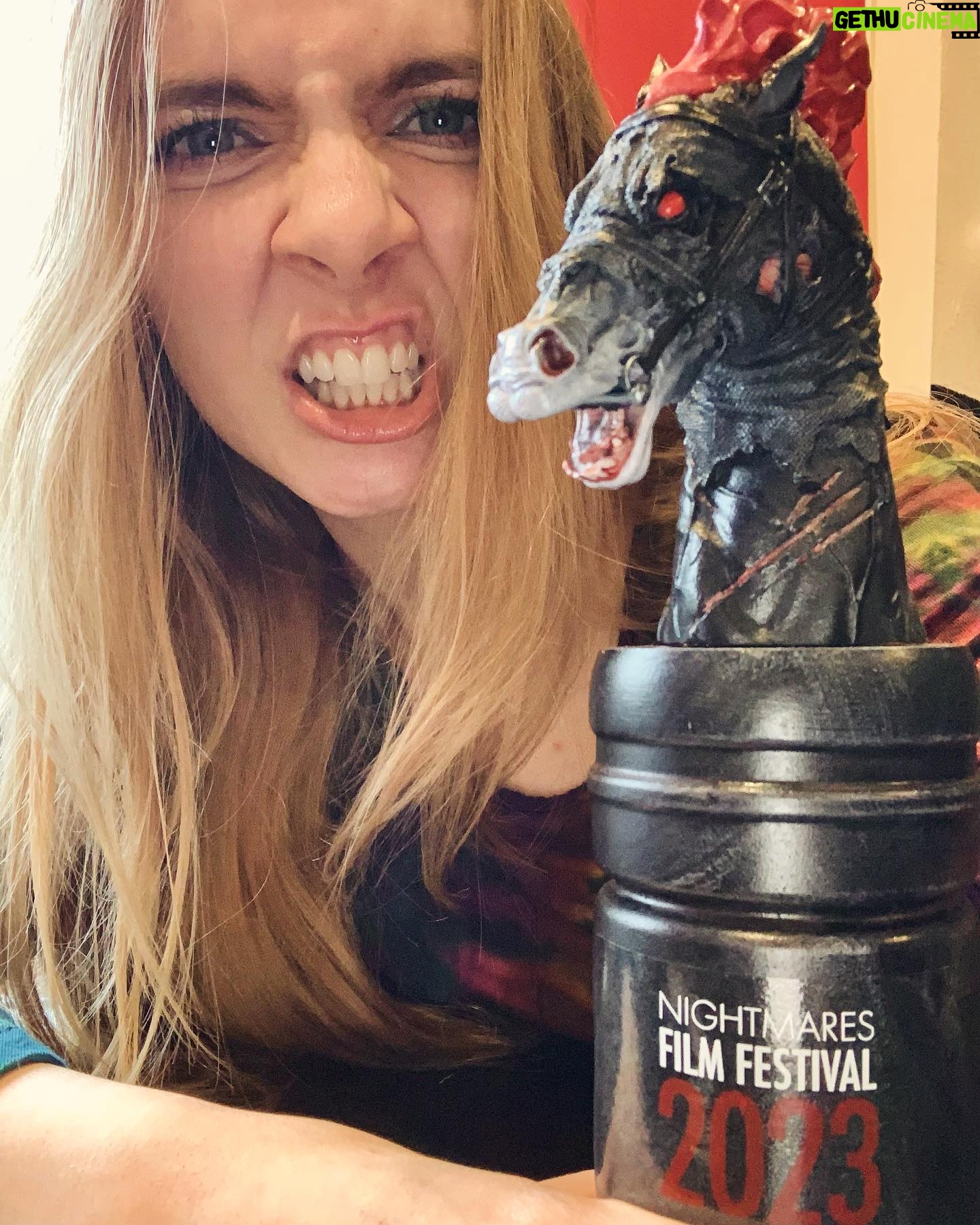 Darcy Rose Byrnes Instagram - I got my Nightmare (before Christmas!) Thank-you @nightmaresfilmfest for the recognition, and @theredharring for being an amazing director (and a fun hang) 🫶 #Floater #horror #nightmarebeforechristmas