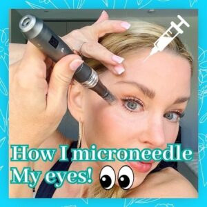 Darnell Cox Instagram - 🪡🥇Microneedling is my top at-home treatmemt to reduce fine lines & wrinkles as well as crepey eyelid skin! 

👩‍🏫Here’s how I do it:

👉 Device: I use the Dr Pen M8 and a new sterile 16 pin cartridge.  Check out my Amazon store for the device. Other Dr Pen models are fine, but try to find a needle number that is close to 16 pins. I found that it is an all-over great needle cartridge to use on all body parts, including the eyes. 

👉 Calibrations: Needle depth .25mm, Speed 1.

👉 Products used: I coat the area with Hyaluronic Acid to create a slip so the device glides easily over the skin. 

👉Technique used: I use a combo of swirling technique   stamping technique, staying on the occipital bone. 

👉 Post Care: continue to coach the area with hyaluronic acid for a few hours post treatment, then follow with a thin layer of Aquaphor. 

👉 Healing time varies depending on health, post care protocol, and lifestyle factors. 

👩🏼‍⚕️Want to Speed Healing time? 👇

🤩Double up on your collagen supplement (DM me “COLLAGEN” for my fav) 

🚨Blast the treated area with Red Light therapy to speed healing (DM me Red Light for my favorites). 

😃 DM me MICRONEEDLING for my FREE Microneedling guidebook that gives you step-by-step, instructions, as well as safety protocols, different calibrations for various body, parts, and a post care protocol to speed healing. 

#microneedling #50plusskincare #youngerlookingeyes #tightenskin