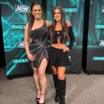 Dasha Kuret Gonzalez Instagram - Oh what a night!!!! #AEWRevolution last night live from #Greensboro #NC was such an incredible experience!!! If you didn’t get to check it out, watch it on repeat!!! #AEW #Announcer #MasDasha #StingsLastMatch was most definitely one for the record books! 💄: @aewglam @dearadneris 💁🏽‍♀️: @mamasal10