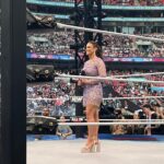 Dasha Kuret Gonzalez Instagram - 81,035 people!!!! 😱😱😱 So wild and thank you to all of the fans worldwide as well as @aew 😇🙏🏽🤗🥰🤩 📸: @brooklynn_in_tx #AEW #wembleystadium #wrestling #london #england #allin #MasDasha