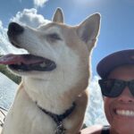 Dasha Kuret Gonzalez Instagram - My beautiful Kaira and me!!! She’s my bestie and always is there for me!!! I’ll never understand how she finds sleeping this way comfortable? 🤷🏽‍♀️😝 #ShibaInu #Kaira #dogsofinstagram #sunshine