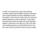 Dawn-Lyen Gardner Instagram – It is such a deep honor – especially on the cusp Black History Month and Women’s History Month – to have been nominated for an NAACP Image Award alongside such brilliant Black women. 

My sister, @rutina_wesley. The @queenlatifah, @octaviaspencer, and @im.angelabassett – whose win I cheer and who remains one of my craft and passion sheroes.

You all give me and so many other Black women permission to thrive in this industry, and I thank you for it. And congrats to the entire QS village, seen and unseen, for its recognition as Outstanding Drama Series. So many have poured their hearts into the show over these years, and it is a blessing to see all of that work acknowledged.

[swipe for my complete thoughts on the moment we’re in & what it requires of us]

My deep gratitude to the NAACP for the honor of being nominated includes the recognition of their extraordinary legacy of both fighting for and protecting our voting rights and our elections.

The NAACP has always been on the front lines of voter protection advocacy because they know to be true what Thurgood Marshall said so many years ago: “We must dissent from the indifference. We must dissent from the apathy. We must dissent from the fear, the hatred and mistrust…We must dissent because America can do better, because America has no choice but to do better.”

May we move forward in this election year with the courage and conviction to continue the fight to protect our rights, and may the current world events give us even more reason to be a stand for ourselves, each other, and the more just world we believe is possible.

Dress: @mantu_castor 
Jewelry: @castjewelry 
Stylist: @jessica_margolis