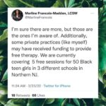 Dawn-Lyen Gardner Instagram – Please share with your community! 🙏🏽 Repost from @justice4blackgirls
•
For Black girls & women who need free therapy and healing resources. Please share this list curated by @marlinefrancois with organizations who provide therapy vouchers! We’re so grateful for her insight and deep commitment to the work that honors the healing and wellness of Black girls!🤍

In addition to the critical work of organizations like our sister org @blackgirlssmile, we launch our Healing & Liberation Initiative offering free monthly spirituality coaching, wellness coaching, meditation resources and yoga! Each session is FREE and open to all Black girls. Our inaugural session happens today at 6PM EST. (Registration link is in our bio!)

**if you know of any other resources please add them below.

Black girls you are worthy of absolutely every investment. You deserve access to any and every resource that will facilitate your holistic healing and wellness. We send an abundance of love and light to our IG fam and hope to see some of you at our opening session this evening!🤍🙏🏾✨

*Even if you don’t need this list please share because there may be someone connected to you who does.🤍

#justiceforblackgirls #blackgirlwellness #mentalhealth #blackgirlhealing #freementalhealthresources