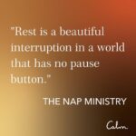 Dawn-Lyen Gardner Instagram – Tricia Hersey, founder of @TheNapMinistry, is one of my favorite revolutionary writers and dreamers. Her message: 

“Rest is critical because it’s counterintuitive and counter-narrative to see slowing down, napping and rest as a key to our movement for Black liberation. But it really is so important because rest disrupts and pushes back and allows space for healing, for invention, for us to be more human.”

She founded The Nap Ministry in 2016 and in addition to having Instagram and Twitter accounts that continue to share this message, she offers collective napping experiences and workshops and raises awareness of the racial sleep gap.

Go give her a follow if you haven’t yet, and then go take a nap ☺️
#BlackRestIsPower

Image 1 & 3 by @calm
Image 2 by @thenapministry @charliewattphoto
Image 4 by @thenapministry
