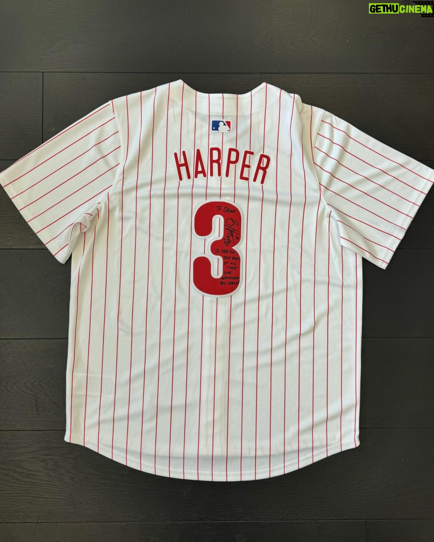 Dawn Staley Instagram - @phillies Bryce Harper appreciate the love that I was blessed when today! Only thing better is a World Series banner! Let’s go Phils! We got this!!