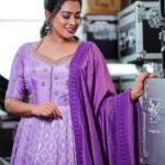 Dayyana Hameed Instagram - 💜.. Flaunting the suite from @zara_designs_ 📷 @imagiophotography_official l MUA @sajani_mandara_makeupartist