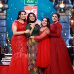 Dayyana Hameed Instagram - Self made, Strong and Loving ❤️❤️❤️❤️. I call my ladies diamonds of the first water. Bonds so special and endearing. Love you all. Keep conquering the hearts of millions. @aiswaryarajeev_official @anumol_rs_karthu_ @jaseela_parveen ❤️ 📷 @jinishphotogenic outfit by @polkadotsbysandypillai