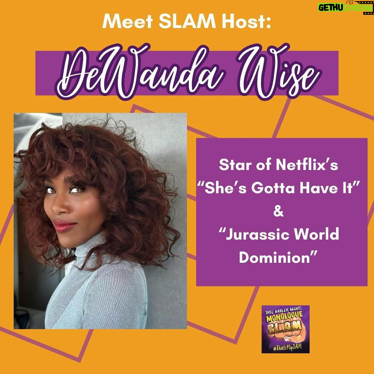 DeWanda Wise - 3 Likes - Excited to come play, @tmtcharlem!!!
・・・
Announcing SLAM Host: Ultra-talented & stunning actress DeWanda Wise! We know you’ve seen DeWanda show off her versatility with roles that range from brash bad-ass pilot (“Jurassic World Dominion”) to scream queen (“Imaginary”) and femme fatale (upcoming “Poolman”). Now she’ll take on the role of host, navigating the audience through 3 rounds of our contestants going toe to toe using song lyrics to show-off their range!
As one of the artists who was a part of The Movement’s early years, we’re honored to have DeWanda back in the fold. Get your tickets via #linkinbio to join us Sunday April 21st at 5:30 at @silvanaharlem (116th & 8th Ave)! LIMITED TIX so get them fast! And in the coming days look out for more info on our SLAM contestants and more event details.
#DeWandaWise #TMTCSlam #thatsmyjam #monologuecompetition #actorlife #Harlem #HarlemNights #themovement #letusmoveyou