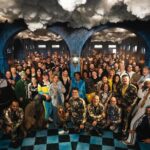 DeWanda Wise Instagram - #ImaginaryFilm in theaters TODAY! 🫶🏾🧸 {A shot of the crew of Blumhouse & Lionsgate film Imaginary. De wears a blue velour track suit for tracksuit Thursdays.}