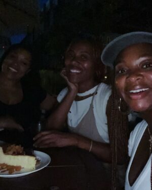 DeWanda Wise Instagram - Practicing our share of community care the last four years has meant being unable to see people we love. Missed these beauties with their neutrogena skin, crest smiles, & warm hearts so very much. 🫶🏾

{De out to dinner with Naturi & Yasmine.}