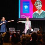 Debbie Millman Instagram - It was such an honor to interview the great @annelamott at @symphonyspace on Wednesday. Anne’s new book Somehow: Thoughts on Love is just magnificent. Every page is brimming with insight, wit, candor, humor and love. One of the best books of the year, for sure. Also at the event were the glorious Maggie Siff and the legendary @soniammanzano who read excerpts from Somehow, Bird by Bird and Operating Instructions. All and all, a truly special evening. Repost from @symphonyspace • It was a joyous evening this past Wednesday celebrating @annelamott’s 70th birthday and the publication of her beautiful new book, Somehow. Thanks to Anne, @debbiemillman, @soniammanzano, and Maggie Siff for a wonderful event, and to everyone who joined us! (Photos by @russrowland) Images: 1: The artists backstage at Symphony Space in front of a pink background and balloons. 2: Anne Lamott and Debbie Millman talking on the stage of Symphony Space’s Peter Jay Sharp Theatre. 3: Sonia Manzano and Maggie Siff reading on the stage. 4: Anne Lamott and Debbie Millman stand on the stage in front of the audience.