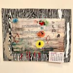 Debbie Millman Instagram - The remarkable artist @stephbrodylederman has been sending out a beautiful calendar every year for the last many decades. By the grace of good luck, she added me to her small mailing list THIRTY years ago and I’ve been receiving them ever since. I’ve lovingly collected them all, and when I moved into my current home in NYC in 2015, I decided to display them, adding each new one every January. This is the wall today. The following images are some closeups of the individual calendars; all beautiful, all bittersweet, all so open-hearted. Thank you Stephanie for this gift of so many years. I am—and will be—eternally grateful.