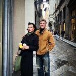 Debi Mazar Instagram - Was running errands in Firenze and randomly bumped in to Rocco! I am SO proud of his art! @maisonrhed For the record ,I gave him his 1st haircut ❤️ #adoro #Succo d'arancia #Firenze #Zia