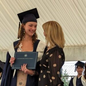 Debi Mazar Instagram - 🎓 GRADUATION DAY!! 🎓Congratulations Giulia!!! 
We are so incredibly proud of you❣️
We moved you from Los Angeles to NYC public schools…
Being moved to Italy,and starting  High School was intense,I know..
New language,new country,new friends..no subway 🤣 
But you did it,and SPECTACULARLY!!!
The International Baccalaureate Program (IB) is no joke,and I’m sorry I couldn’t help you with your homework as much as I wanted to..
We (in the USA) were never even taught the metric system.
Your work ethic is amazing & we are very excited for your next chapter! 
Today was beautiful.
I’m so happy we had Nonna & Evelina with us.
Evelina , was class of 2020,during 1st lockdown,and never got to have a graduation or prom(no one did that year)
so today was sort of a 1st for all,and celebrating YOU was joyous❣️❣️❣️
Congratulations Gabriele @thetuscangun on your hard work too! We did it!
I love you very much! Reach for the sky! Let your summer celebrations begin! 💃🏻💯❤️💋🎓

Thankyou @isf_florence 
& to all of Giulia’s teachers & staff!