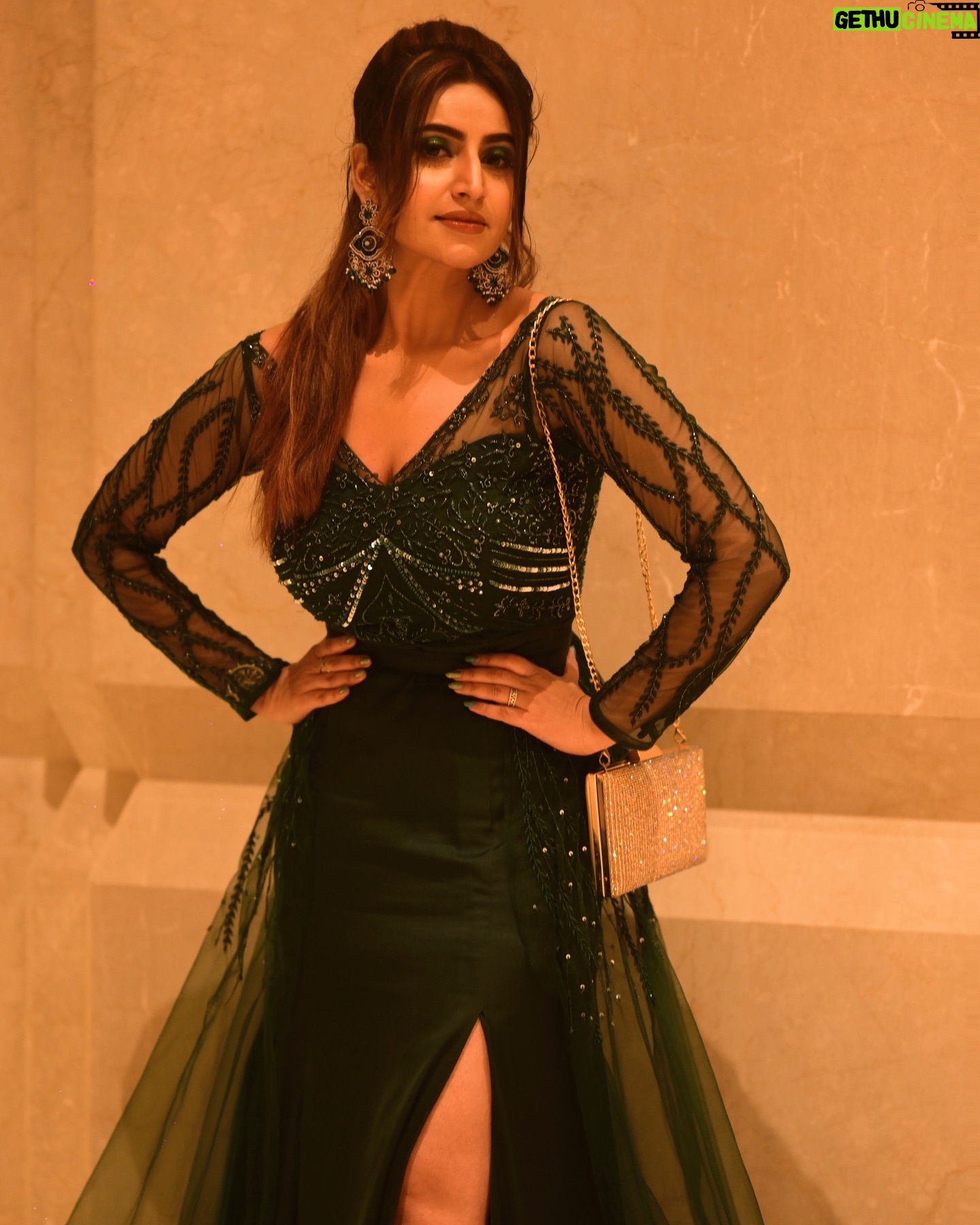 Debjani Deghuria Instagram - Living my cannes dream in this emerald gown ๐ ๐ฅ ๐งฟ๐Dressed in the stunning designer gown by @soulbyindian โฆ Makeup ๐ @dharmanandabarik Hairartist @juliswain7 Shot by @subha__photography #greendress #green #dress #fashion #dresses #ootd #style #outfitoftheday #love #picoftheday #fashionstyle #instagood #photography #model #reddress #outfit #beautiful #fashionblogger #beauty #instagram #blackdress #fashionista #dresshijau #photooftheday #dressmurah #jualdressmurah #dressbranded #blousemurah #skirt #debjanideghuria