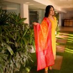 Debjani Deghuria Instagram - Feeling suit-tastic. 🧡🎻 Ethnically elegant, inherently stylish. 🎻🧡 …. Outfit @soch.bhubaneswar.janpath 💙 Hairartist @arman_hair_expert 💙 Makeup by me ☺️🎻💙 Shot by. @k._.s._.photography_