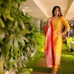 Debjani Deghuria Instagram - Feeling suit-tastic. 🧡🎻 Ethnically elegant, inherently stylish. 🎻🧡 …. Outfit @soch.bhubaneswar.janpath 💙 Hairartist @arman_hair_expert 💙 Makeup by me ☺️🎻💙 Shot by. @k._.s._.photography_