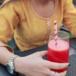 Debjani Deghuria Instagram - “Breathing in, I calm my body. “Take a deep breath and let it all go.” ... 🌻🍹 Just a random candid by @k._.s._.photography_