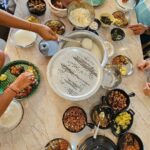Debjani Deghuria Instagram - Sath Sath Pakhalo Hain 😎 #odiapakhala #famousfood Pakhala party @ Bestie's House 🏠 ::: Family Friends All together . 🧿 Delicious Besan ke Loddo by my bestie @be_urself25__
