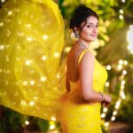 Debjani Modak Instagram - May your future be as bright as my yellow saree 🔆 @swathikondabala_label @neelias_official