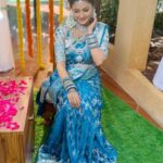Debjani Modak Instagram - 💙💙💙 Wearing: @swathikodali_balineni Jewellery: @sri.lallitha.5 Bangles: @durga5497