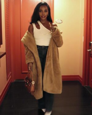 Deborah Ayorinde Instagram - "My faith is the most important part of my life and I feel like it’s important to take care of the inside first before anything. I believe no matter what someone does externally if their spirit, heart, mind is not at ease then everything else is null and void." -- @itsdeborah star of @themonprime streaming now. 🖤 #photo/#interview @tina_turnbow • #makeup/#hair @itsdeborah #stylist @justinplz #deborahayorinde #them