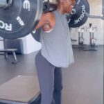 Deborah Joy Winans Instagram - Lower Body w/ @deborahjoywinans 4 Exercises ⬇️ 1. Box Squat 3 x 8-10 reps 2. Step Up 3 x 8-10 reps per leg 3. Kettlebell Swing 3 x 12-15 reps 4. Single Leg Hip Thrust 3 x 10-12 reps per leg