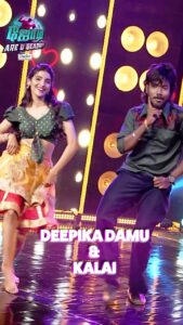 Deepika Damu Instagram - Kannaala valaviricha kannammaa 💃🕺 #DeepikaDamu #Kalai | Jodi Are U Ready சனி மற்றும் ஞாயிறு இரவு 9.30 மணிக்கு... நம்ம விஜய் டிவில... #LetsDanceBuddy #SandyMaster #Sridevi #Meena #JodiAreUready #DanceShow #Dance #VijayTelevision #VijayTV #StarVijayTV