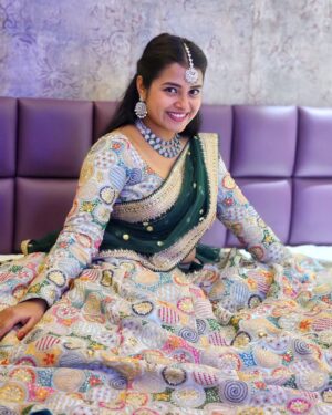 Deepthi Rajendra Instagram - Sugar Spice & Everything Nice☺️

🥻 @mokshe_rental_destination 
📿 @krishya_bridal_collections