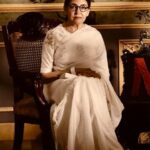 Deepti Naval Instagram – In my favourite white sari from @raw_mango