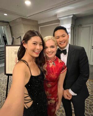 Denise Camillia Tan Instagram - Celebrating love @thebernz @chrissyyye 🥂🩷