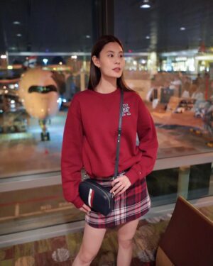 Denise Camillia Tan Instagram - ✈️ fit check! Off to an adventure with @tommyhilfiger ❤️