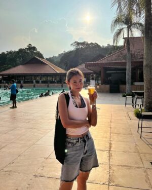 Denise Camillia Tan Instagram - Club Med memories 🌴

1. Caught the sunrise on the last day before heading home 🌄 

2. A sweaty Pilates session w my cutie sis 

3. Archery- my new fav activity! 🏹 

4. Not risking another lizard scare in the bathroom. Hence the hanger for protection 🦎 

5/6. Be present & cherish every moment w your loved ones🫶🏻 

7. The last time I did flying trapeze was when I was 10. 20 years later I’m back at it w a knee hang!🫡

8. Ice cold beer on a hot hot day 🍺 

9. Besties 🐒