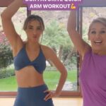 Denise Austin Instagram - FUN ARM SCULPT WORKOUT with my mama @deniseaustin 💪👯‍♀️ tag your workout buddy in the comments!!! The workout: 1. Lateral raises 2. Single arm press 3. Tricep kickbacks 4. Back fly 5. Tricep extensions 6. Chest openers Try each move for 30 seconds, and repeat 2-3x💫