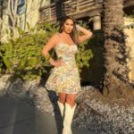 Destiny Monique Instagram - Cowboy boots and dresses! It’s a yes for me! 🫶🏼🤠 Which photo do you like? @sisterparty_store . . . . #texasgirl #cowboybootsanddresses #🤠