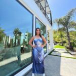 Destiny Monique Instagram - Have a great week everyone! 💙 - 15% off with my code: ADWD15 shop @shop_kollyy Sculpture aesthetics human body sleeveless maxi dress. . . . . #Ad #maxidress #style #fashion #kollyy #dress