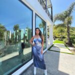 Destiny Monique Instagram - Have a great week everyone! 💙 - 15% off with my code: ADWD15 shop @shop_kollyy Sculpture aesthetics human body sleeveless maxi dress. . . . . #Ad #maxidress #style #fashion #kollyy #dress