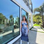 Destiny Monique Instagram - Have a great week everyone! 💙 - 15% off with my code: ADWD15 shop @shop_kollyy Sculpture aesthetics human body sleeveless maxi dress. . . . . #Ad #maxidress #style #fashion #kollyy #dress
