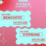 Devon Seron Instagram - Elevate your style game! The 11.11 SALE at @benchtm's flagship store in @zaloraph is here from November 11-16. Use the code BENCH1111 for 20% off when you spend a minimum of P2195 and 1111PRIME for 11% off with a minimum spend of P995 (on selected items only). Don't miss out!