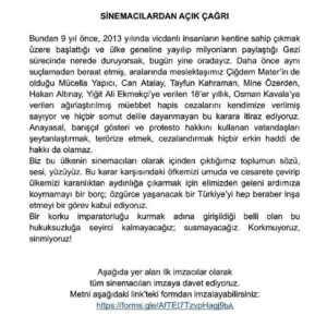 Devrim Yakut Instagram - Biz aşağıda imzası olanlar.#sinemacilardançağrı