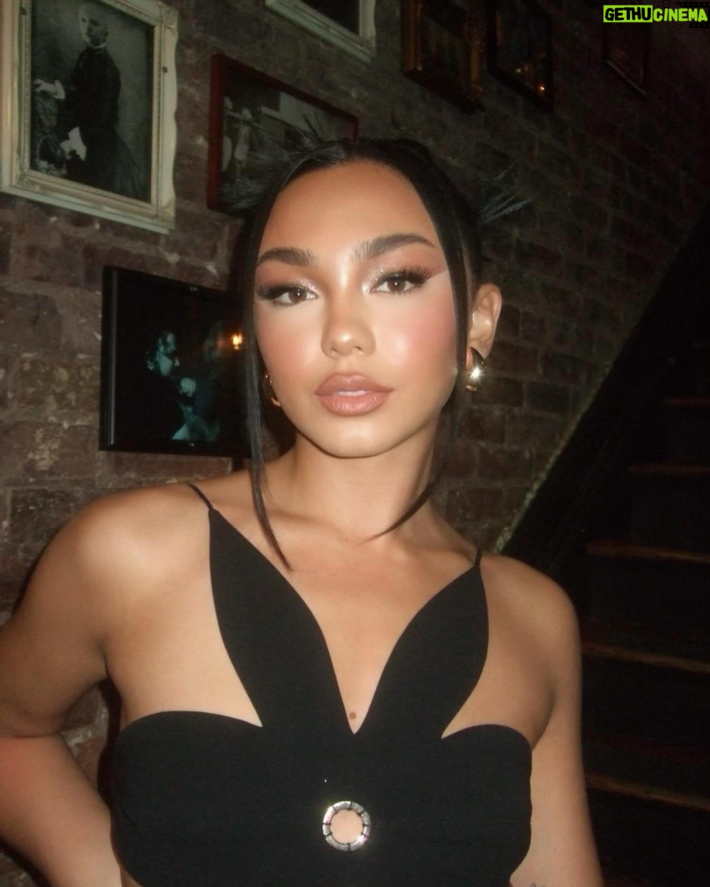 Devyn Nekoda Instagram - what a spooky fun night w my friends 🥹 all eps of ghosting are out now on @cbcgem !!!!! thank you @facesbyadam and @connorlangehair for making my glam dreams come true !!!!!!! and to @lukehutchie and @matthewfinlan I COULD CRY . thank you for trusting me w your baby & congratulations x a million for this incredibly cool accomplishment <3 watch this show or little girl might haunt u :) iykyk