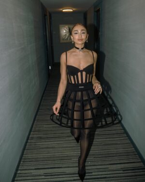 Devyn Nekoda Instagram - somebody pinch me 🤭🤭🤭🤭 last night was a dream!!!!! 

dress @monsemaison 
shoes @sam_edelman 
earrings   ring @mizukijewels 
necklace @the_ninon 
bag @emmkuony 
incredible amazing stylist @itsamandalim